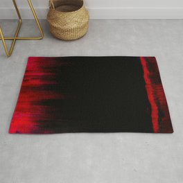 Red and Black Abstract Area & Throw Rug