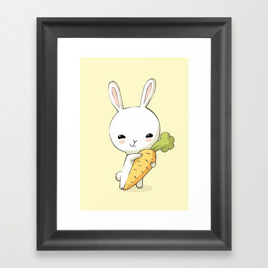 Bunny Carrot 2 Framed Art Print