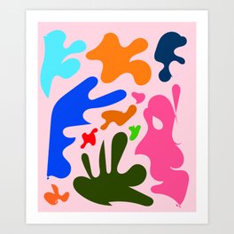 13 Henri Matisse Inspired 220527 Abstract Shapes Organic Valourine Original Art Print