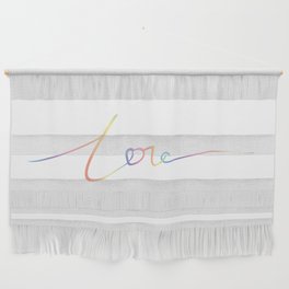 Print "Love" in rainbow gradient Wall Hanging