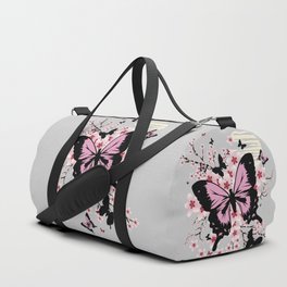 Cherry Blossom Butterflies Duffle Bag