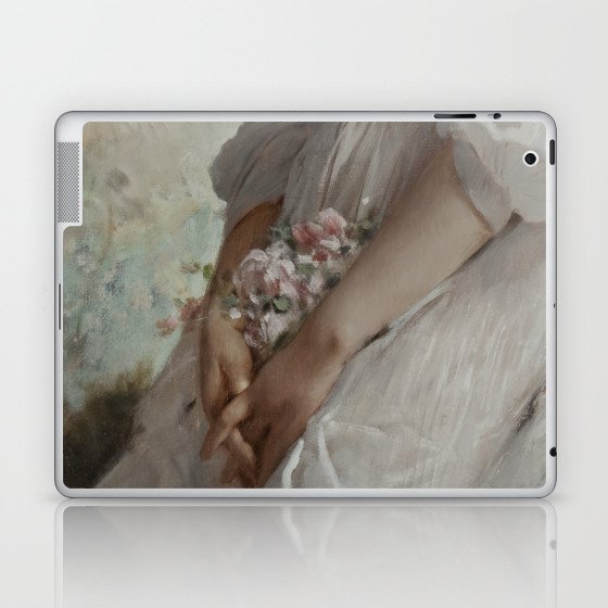 A Beauty with a Bouquet (detail) Charles Chaplin Laptop & iPad Skin