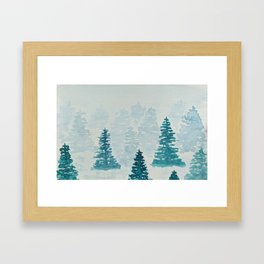 Turquoise Trees Framed Art Print