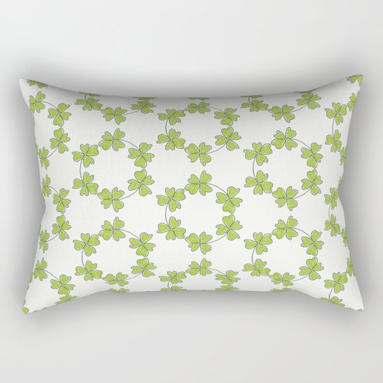 four-leaf clover leaves pattern Rectangular Pillow
