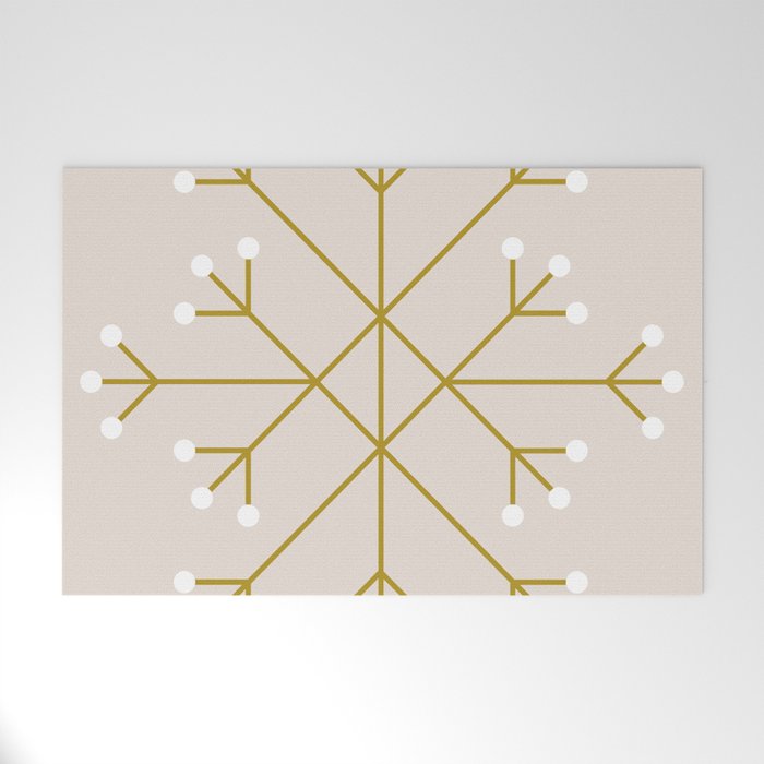 Mod Snowflake Winter Welcome Mat
