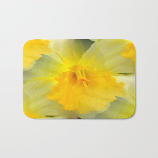 Endless Yellow Daffodil Bath Mat