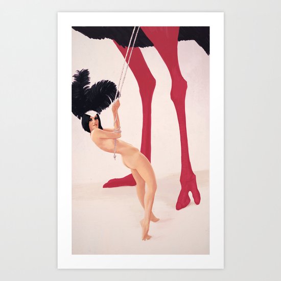 Mrs. Ostrich Art Print