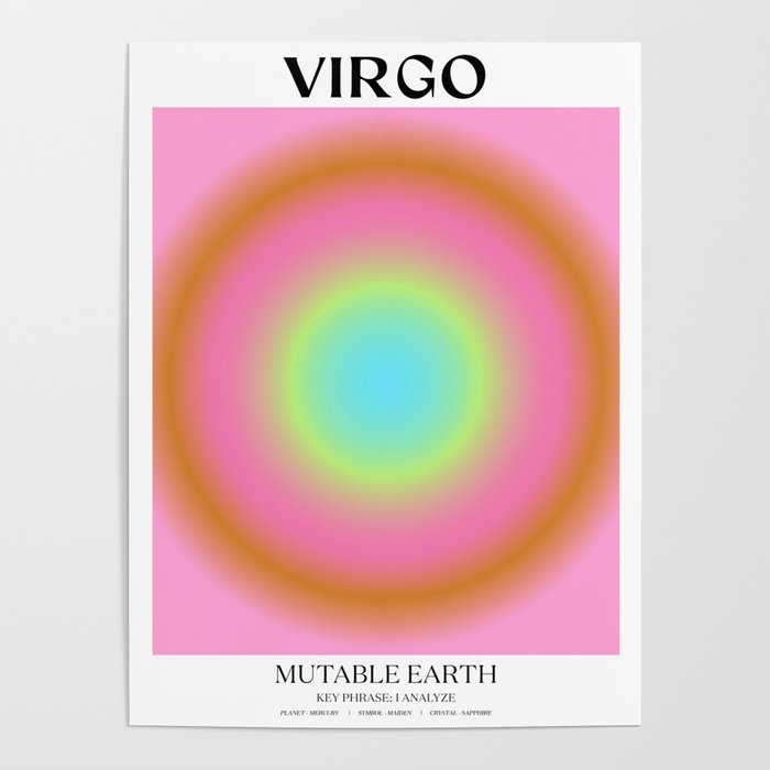 Virgo Gradient Print Poster