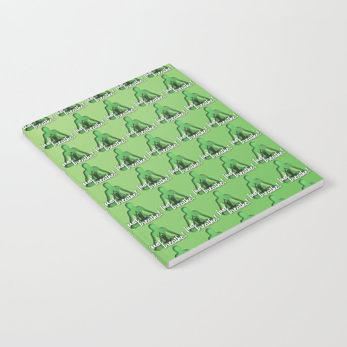 Yoga and meditation quotes paper cut out effect green Notebook