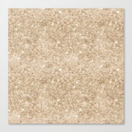 Luxury Soft Gold Sparkly Sequin Pattern Canvas Print