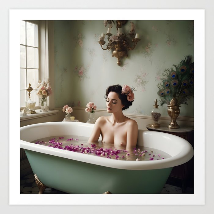Model's Magical Bath Art Print