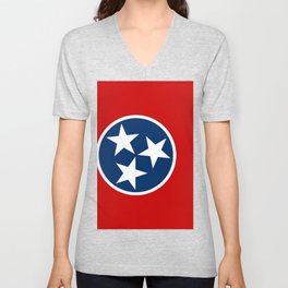 Flag of Tennessee V Neck T Shirt