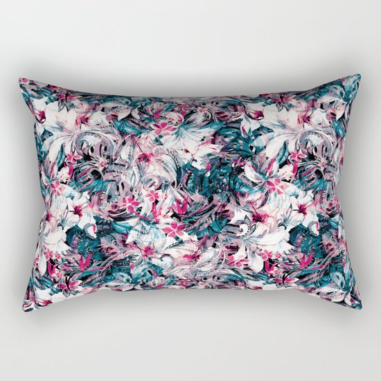 Seamless Floral And Paisley Pattern Rectangular Pillow