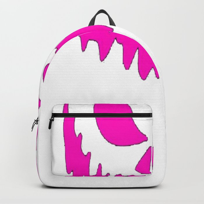 Scary Face Halloween Tshirt -Glow in the Dark Effect Print Backpack