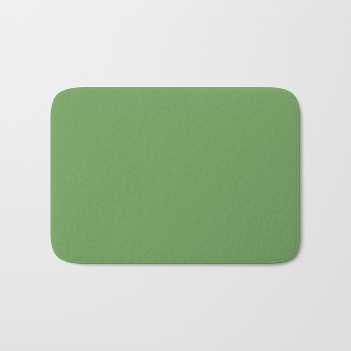 Medium Green Solid Color 2022 Spring/Summer Trending Hue Coloro Seaweed Green 062-55-25 Bath Mat