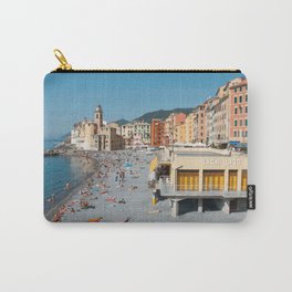 Amalfi, pastel dream houses with kids playing | Mediterranean Coast, Italy | Colorful travel photography in Europe | Horizontal art print Carry-All Pouch