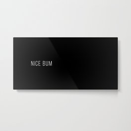 Nice Bum (Black) Metal Print | Bathroom, Pattern, Decor, Digital, Bare, Nude, Graphicdesign, Minimalist, Nicebum, Marble 