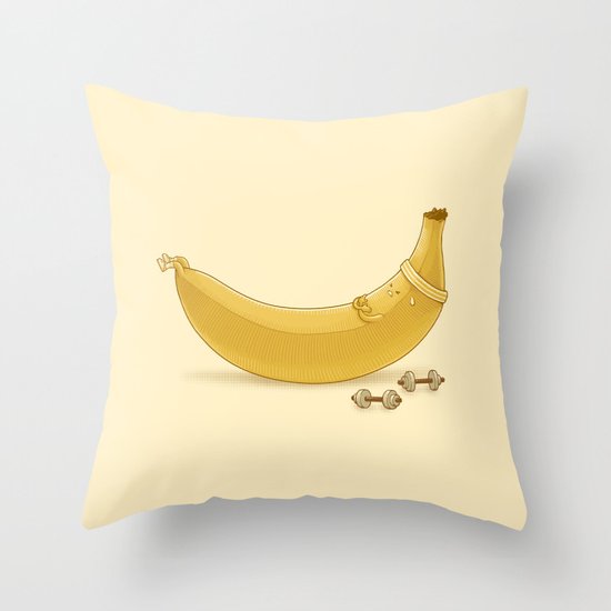 Crunches Throw Pillow