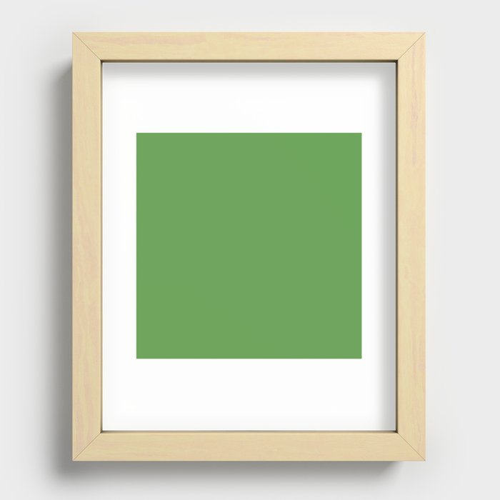 Green Fluid Recessed Framed Print
