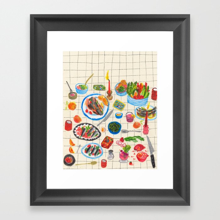 Sardine Snacks Framed Art Print