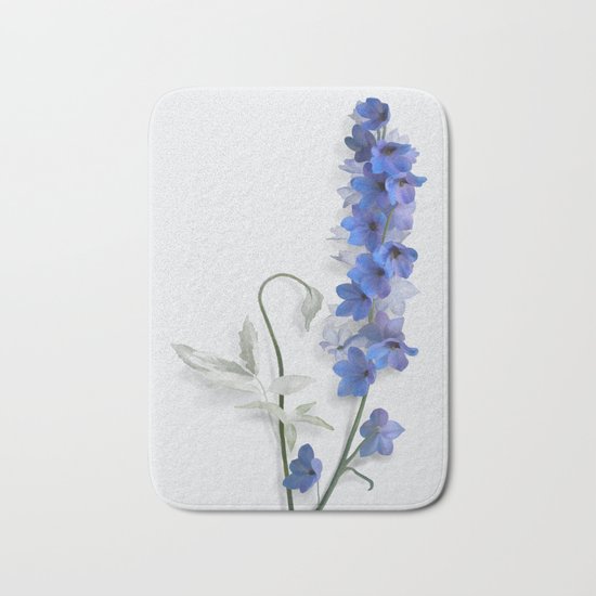 Consolida, watercolors Bath Mat