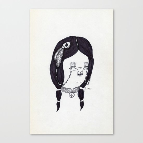 Apache Wife Canvas Print