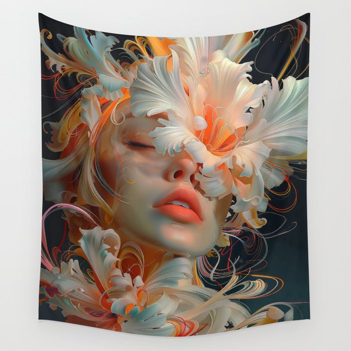 Dream Flowers Wall Tapestry