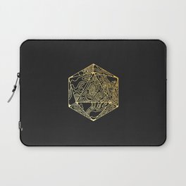 Gold Icosahedron Laptop Sleeve