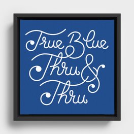 True Blue Framed Canvas