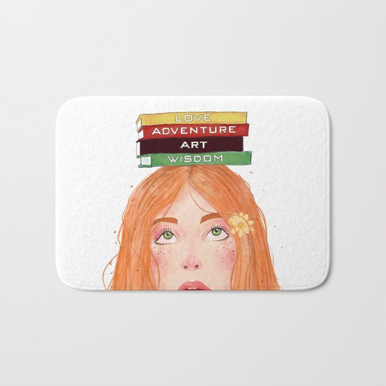 Book girl 02 Bath Mat