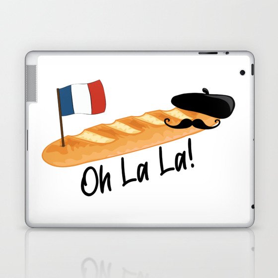 Oh La La - Funny French Baguette Laptop & iPad Skin