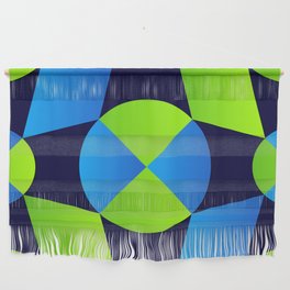 Green & Blue Color Arab Square Pattern Wall Hanging