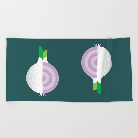 Vegetable: Onion Beach Towel