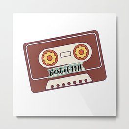 best of 1971-cassette tape with the best of 1971. Metal Print