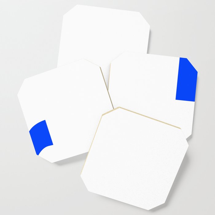 letter R (Blue & White) Coaster