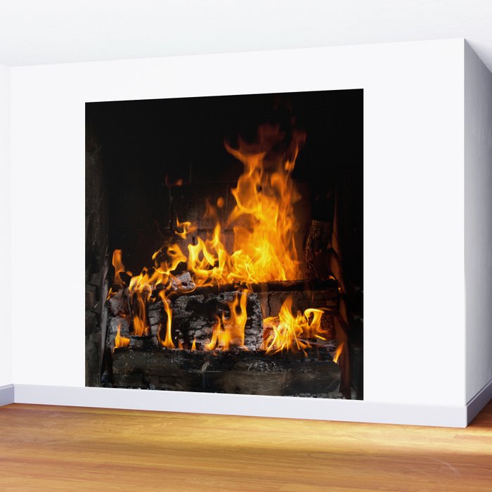 Fireplace Wall Mural By Emangl Society6