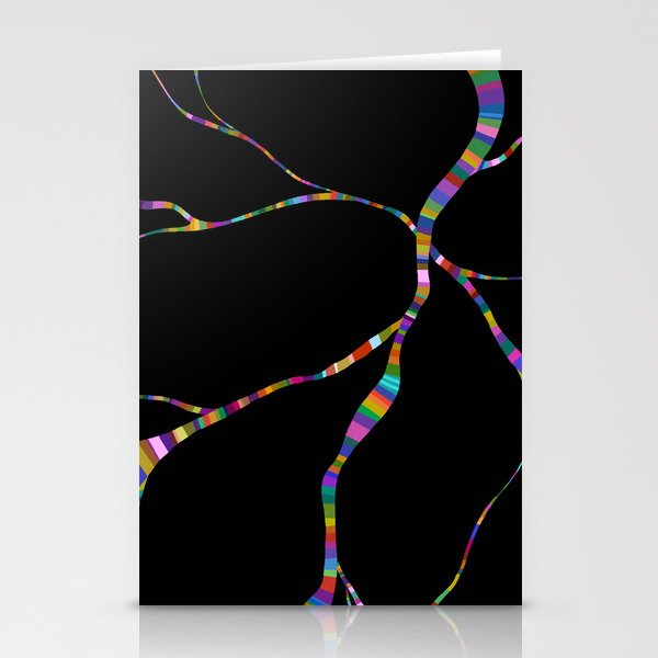 Colorful Connection Abstract Shapes Stationery Cards