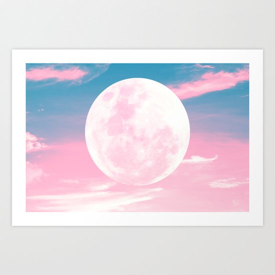 Supermoon Art Print