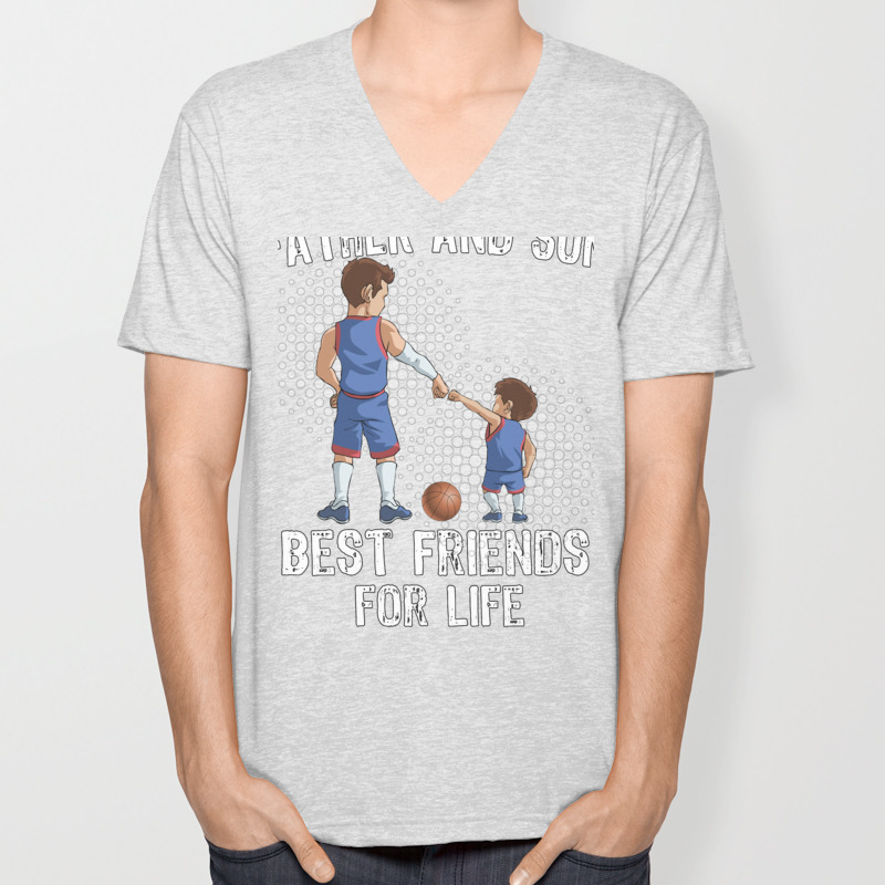 Father And Son Best Friend For Life Basketball Gift Unisex V Neck
