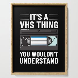 VHS Player Videotape Video Cassette Tape Recorder Serving Tray
