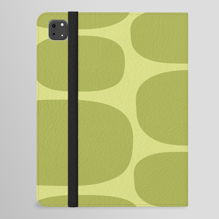 Modernist Spots 258 Chartreuse and Olive Green iPad Folio Case