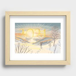 Happy New Year! 2021 has arrived! Recessed Framed Print