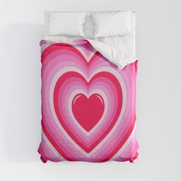 Passion - Groovy y2k hearts  Duvet Cover