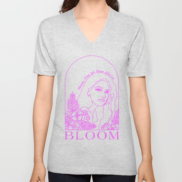 Bloom & Thrive V Neck T Shirt