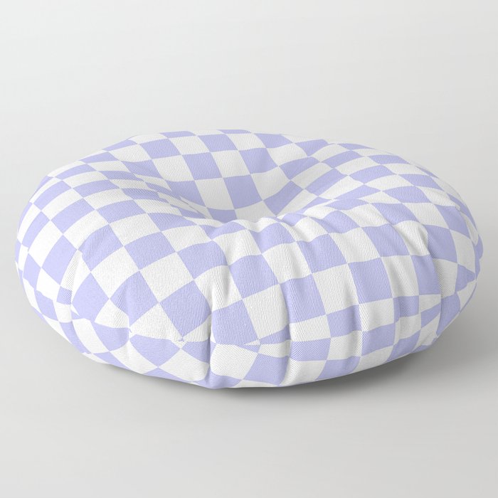 Gingham Soft Lavender Blush Checked Pattern Floor Pillow