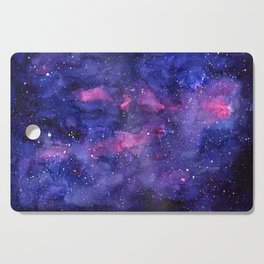 Galaxy Pattern Watercolor Cutting Board