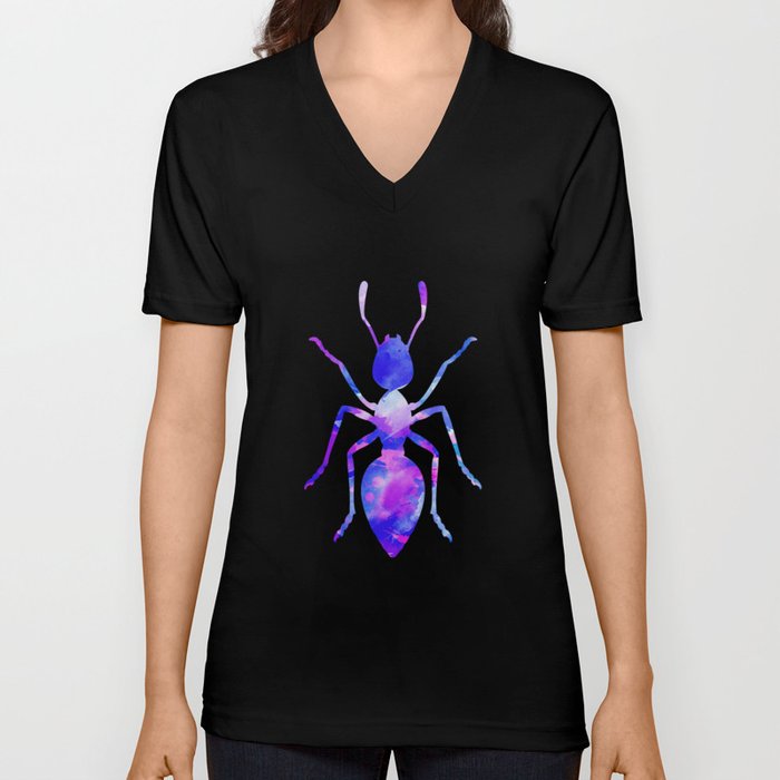 Abstract Ant V Neck T Shirt