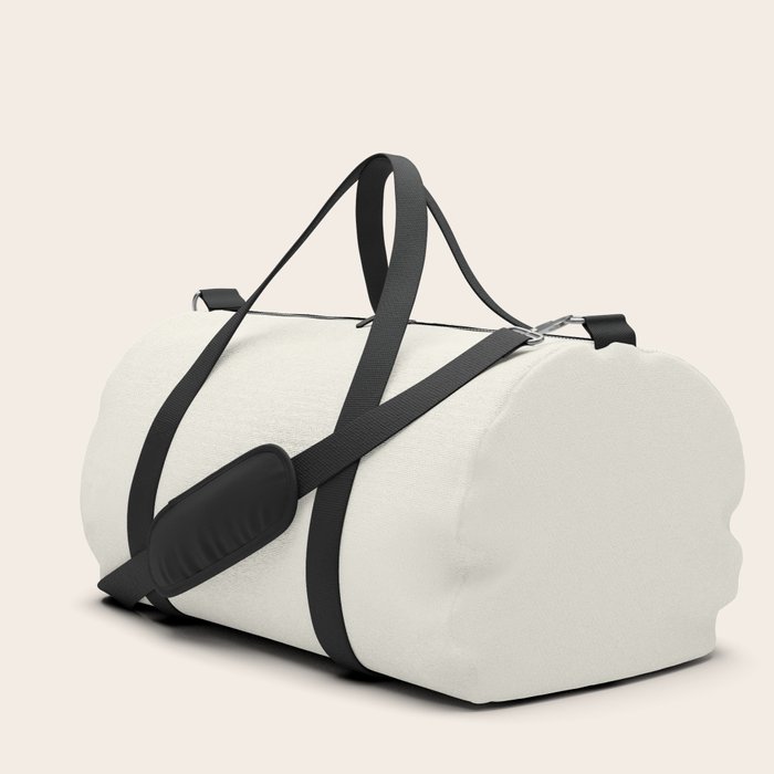 OffWhite Linen Ivory Solid Color Parable to Pantone Cannoli Cream 114302 Duffle Bag by