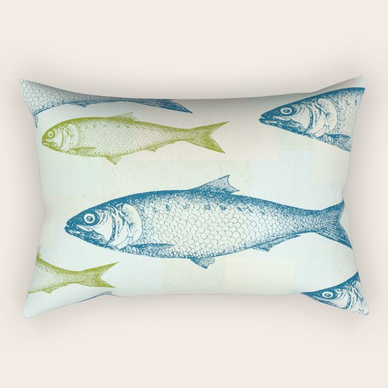 Vintage Fish Rectangular Pillow