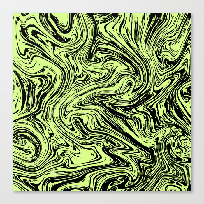 Marble Pattern Yellow Pastel Canvas Print By Grebenyuk